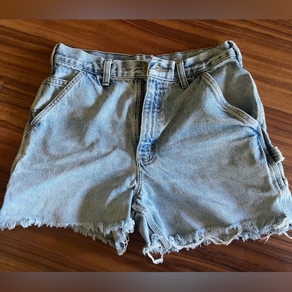 Carhartt Pants - Carhartt Light Blue Jean Shorts for Women